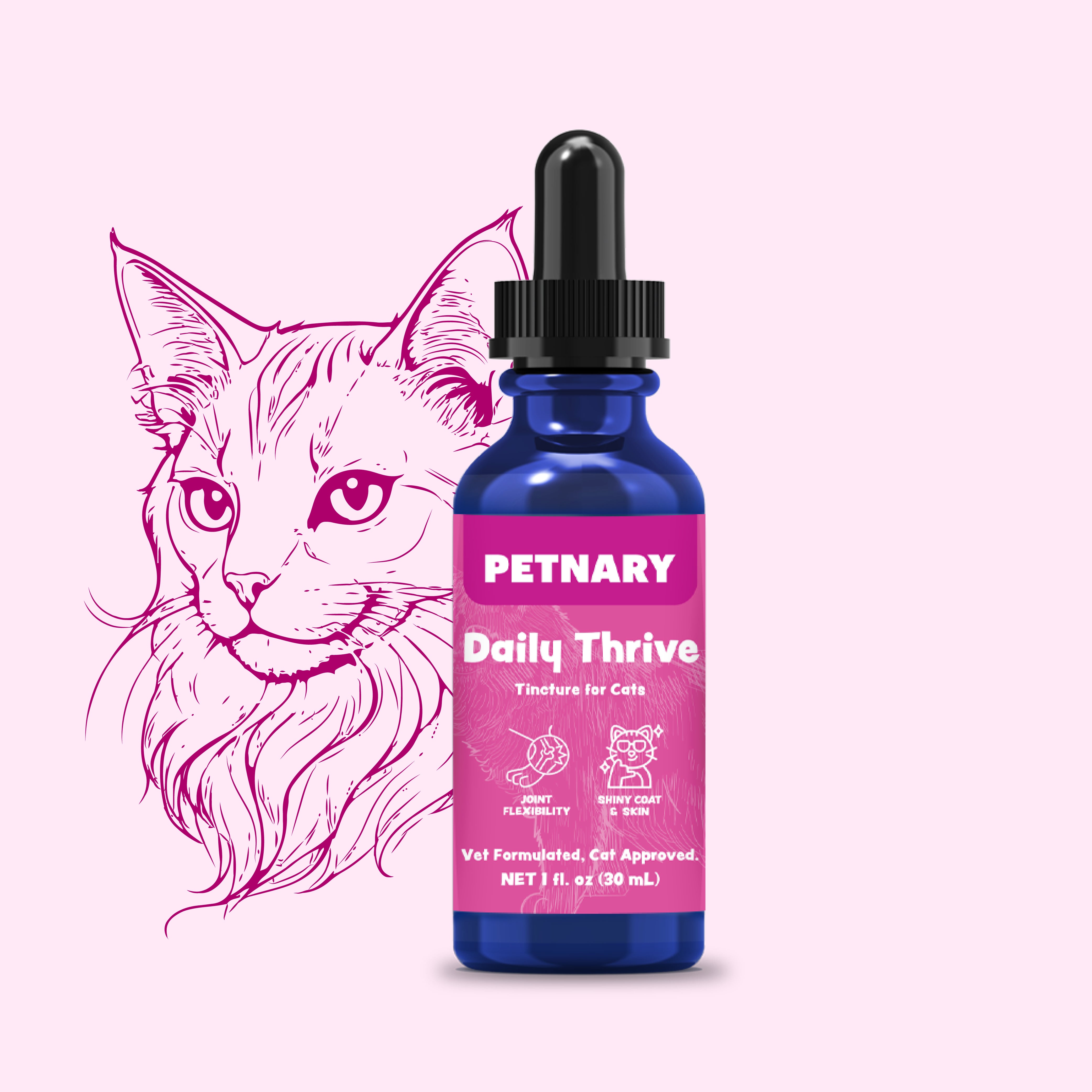 Petnary Daily Thrive | 4-in-1 Multivitamin & Omega Boost for Cats