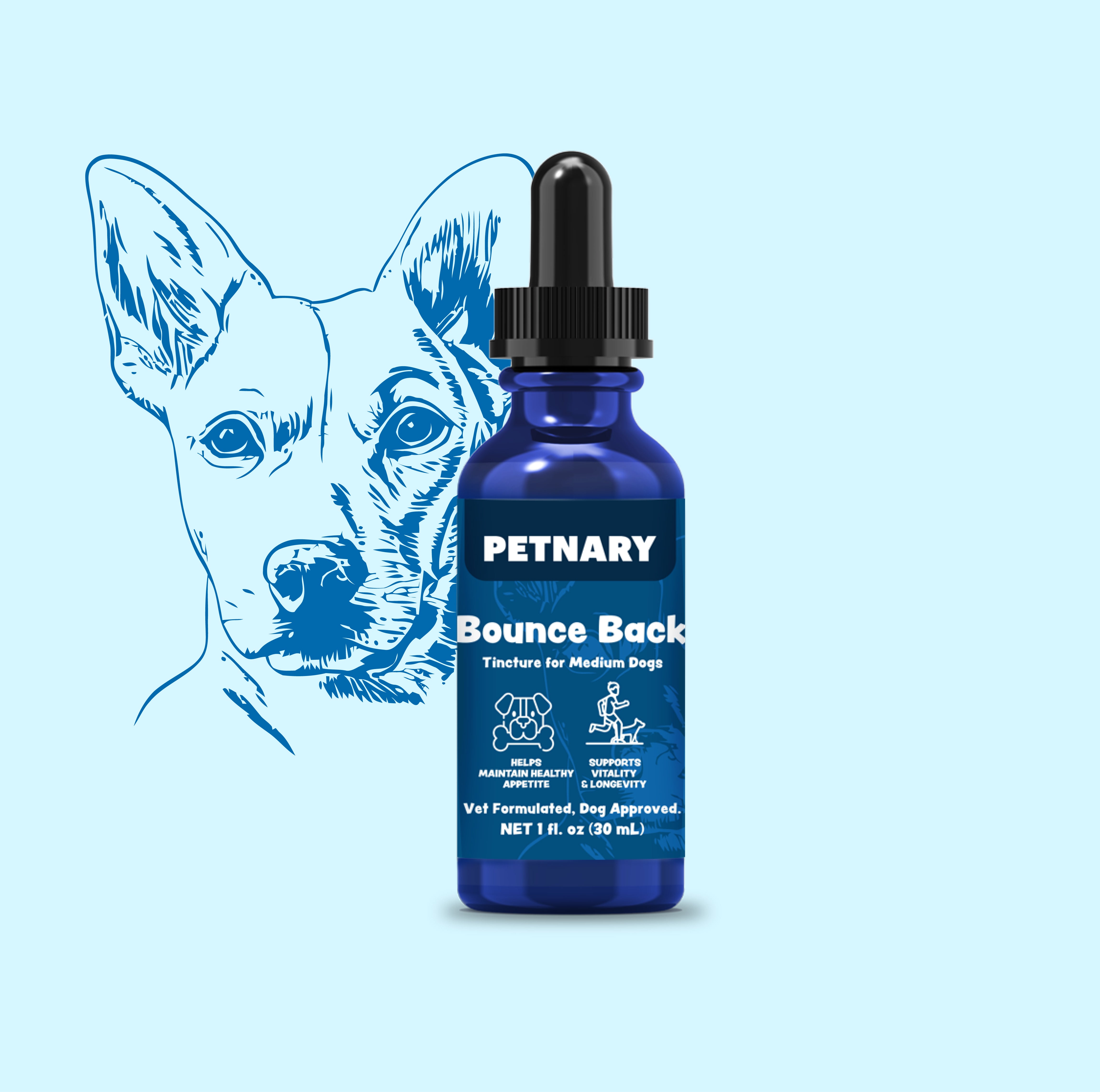 Petnary Bounce Back | Senior Hip & Joint Elixir for Dogs