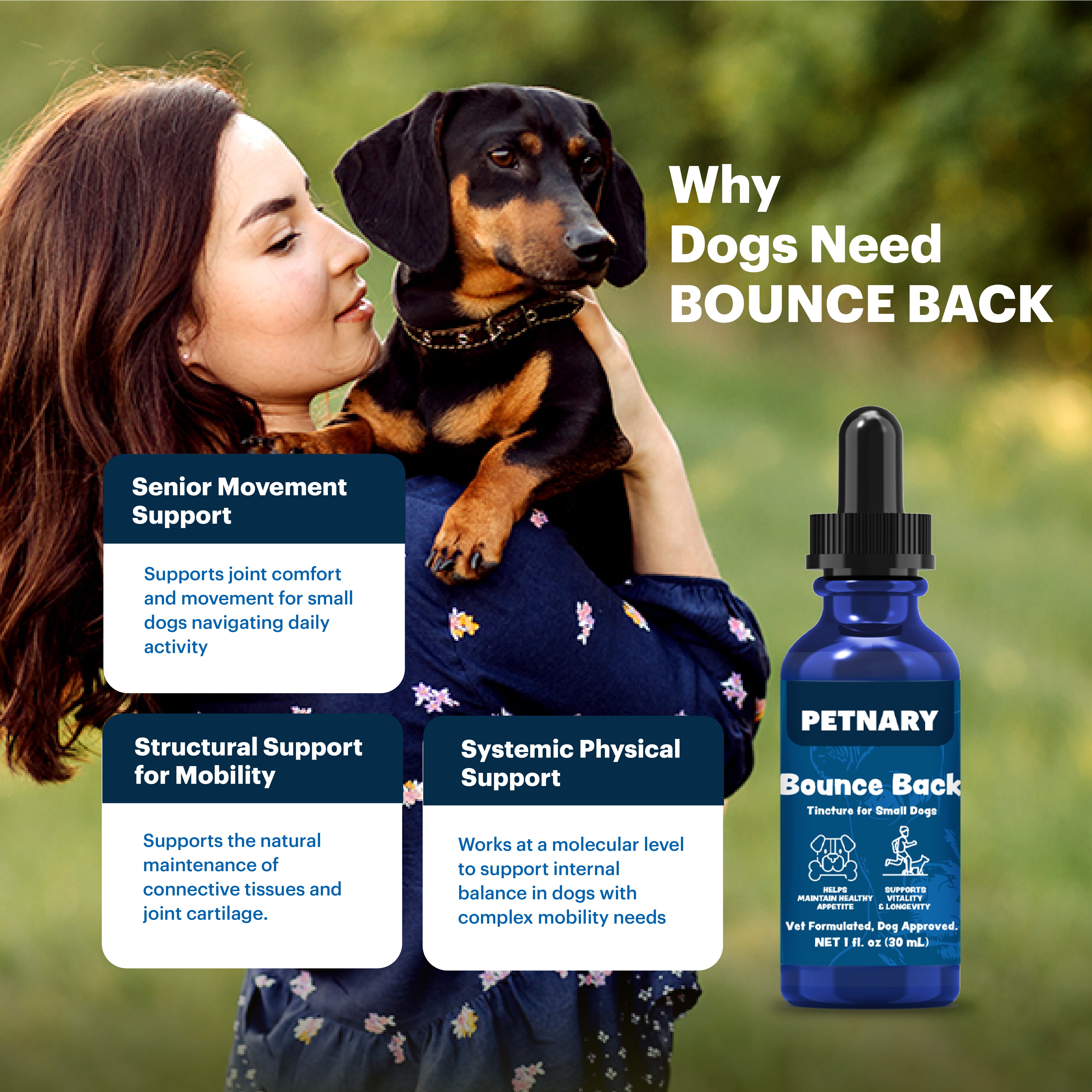 Petnary Bounce Back | Senior Hip & Joint Elixir for Dogs