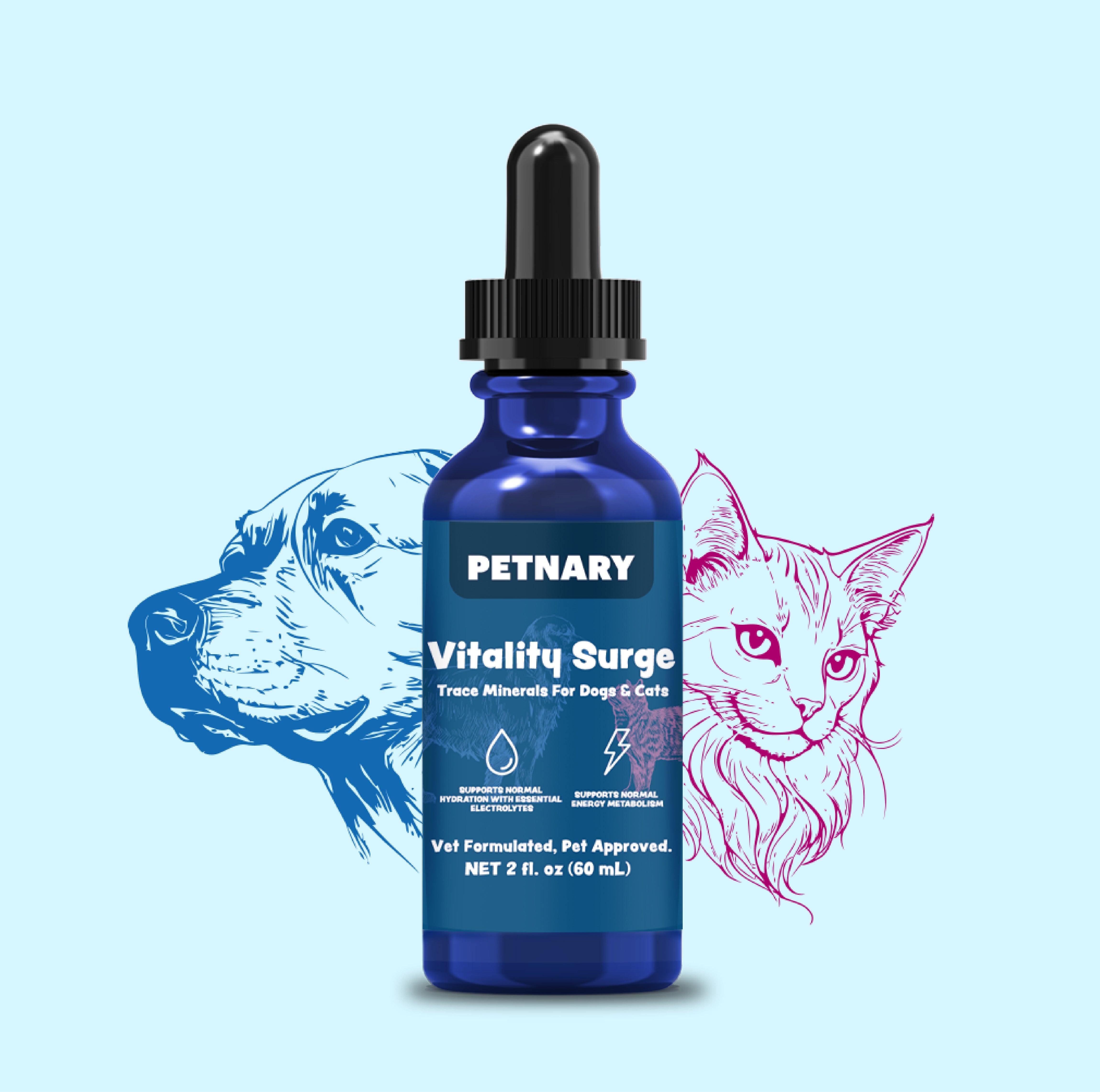 Petnary Vitality Surge | Trace Mineral & Hydration Boost for Dogs & Cats